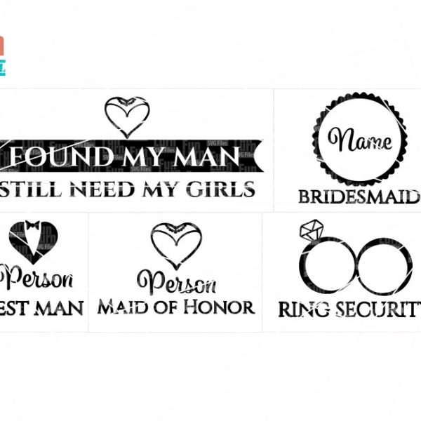 Wedding Design Bundle - Cutting Files - SVG DXF PNG EPS - FunLurn SVG