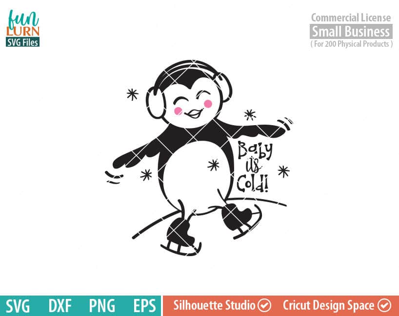 Download Free Baby Its Cold Svg Winter Creatures Funlurn PSD Mockup Template