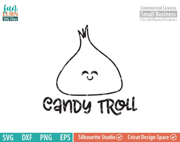 Candy Troll SVG, Halloween SVG, Halloween Bucket Design, cute shirt, kawaii candy, halloween sign svg, dxf, png, eps files