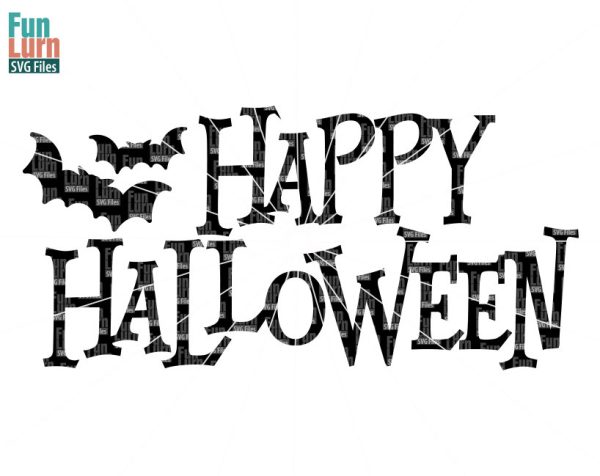 Happy Halloween svg, bats, sign, 31 october, svg,png, dxf, eps for silhouette camoe, cricut etc.