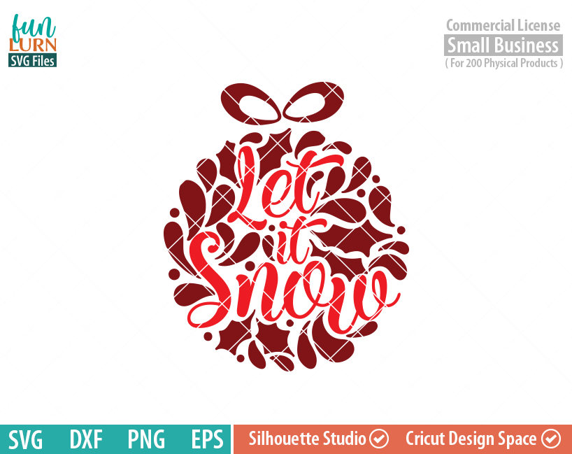 Download Let it snow svg, Glass Block Ornament SVG - FunLurn SVG