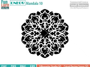 Mandala Decal Design, Mandala, 10, SVG File, ONEGO,  Cricut Design, Mandala Pattern, zentangle, svg,eps,dxf, png , cutting files