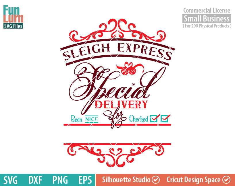 Sleigh Express Santa Bag - FunLurn SVG