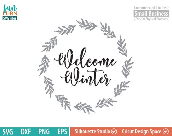 Welcome Winter Wreath SVG