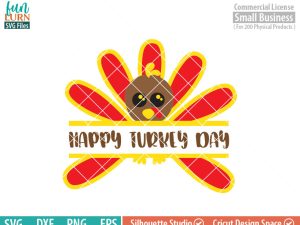 Cutest Turkey Monogram, Split turkey Monogram, happy turkey day svg, Thanksgiving SVG, Happy thanksgiving SVG svg, dxf file,