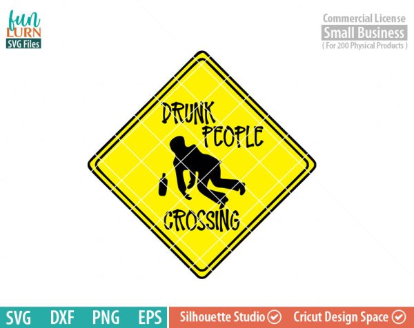 Drunk People crossing, Caution, alcohol, beware drunk people crossing sign, road sign, hang over, svg, dxf, eps, png files