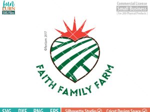 Faith Family Farm SVG, Christian, Heart, Jesus, farm, life, southern living, svg png dxf eps for Silhouette Cameo cricut etc