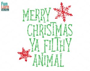 Filthy Animal Svg Merry Christmas Ya Filthy Animal Ugly Christmas Sweater Svg Christmas Svg Dxf Eps Png For Silhouette Cameo Cricut Funlurn