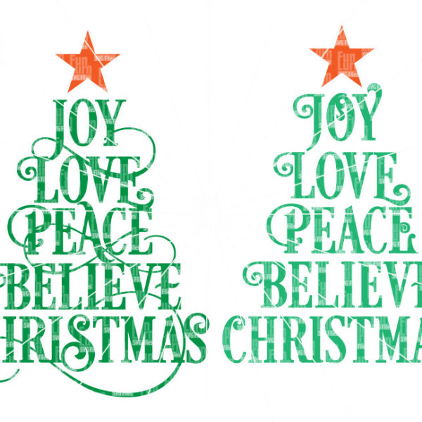 Download Joy Love Peace Believe Christmas SVG - FunLurn SVG