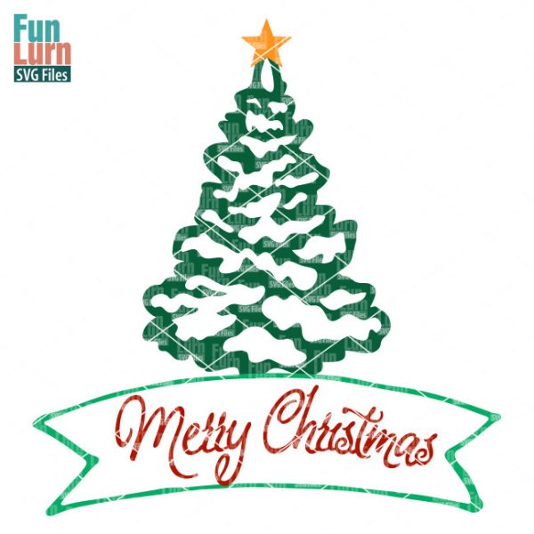 Download Merry Christmas Tree SVG - FunLurn