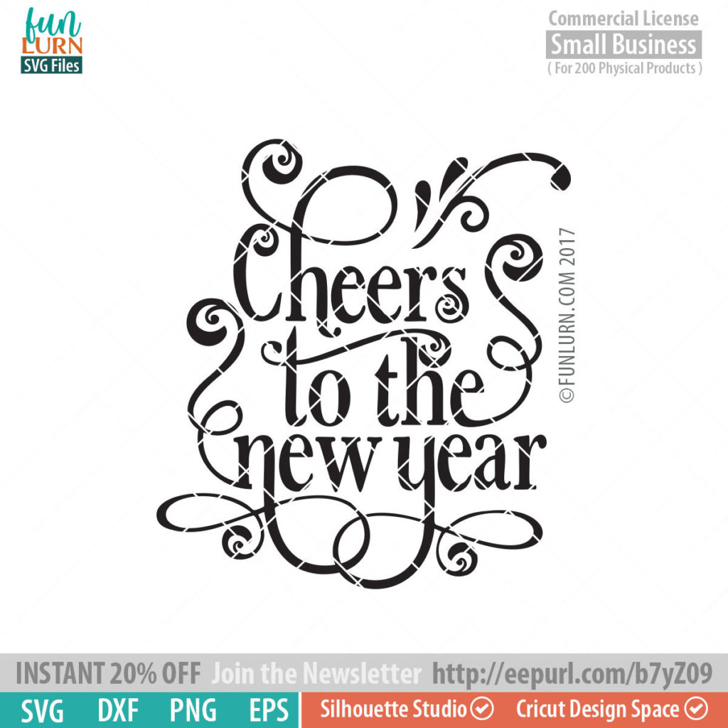 Download Cheers to the new year SVG - FunLurn