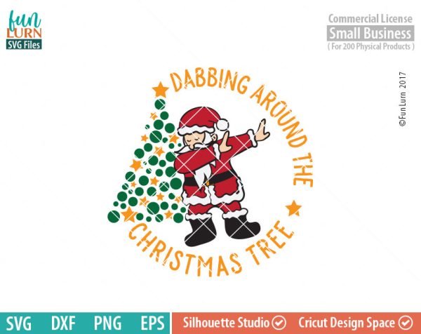 Dabbing around the Christmas Tree SVG