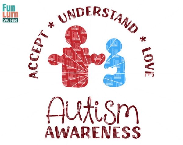 Autism Awareness Accept, Understand, Love SVG