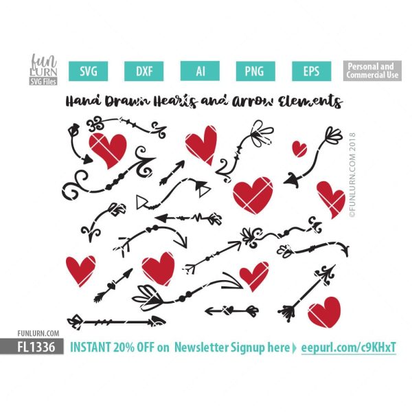 Arrows and Hearts SVG