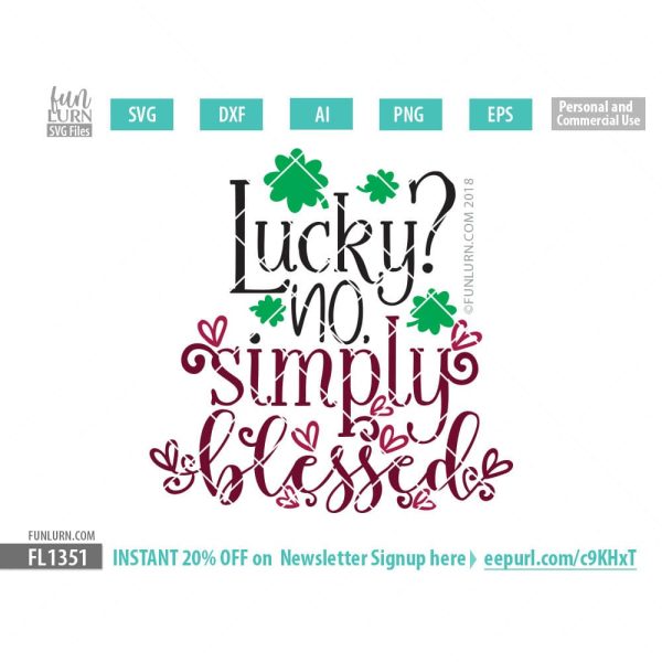 Lucky no simply blessed SVG