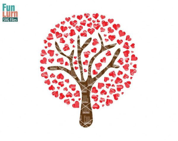 Wedding Heart Tree SVG
