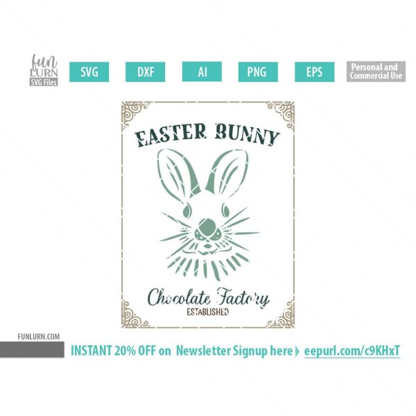 Easter Bunny Chocolate Factory SVG
