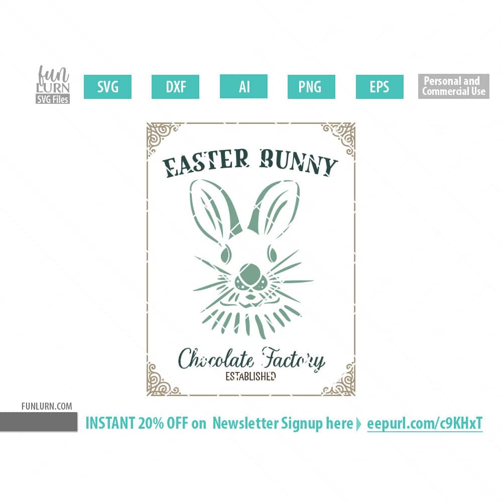 Download Easter Bunny Chocolate Factory SVG - FunLurn