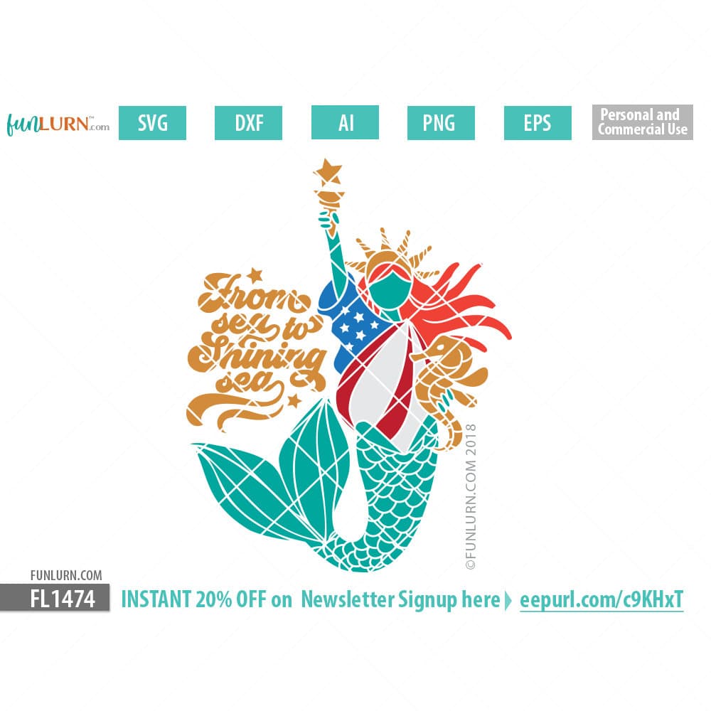 Download Liberty Mermaid From Sea To Shining Sea Svg Funlurn