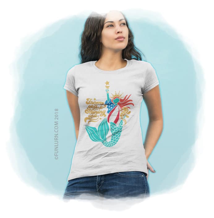 Liberty Mermaid from Sea to shining sea SVG - FunLurn