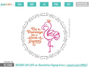 Be a Flamingo in a flock of pigeons SVG