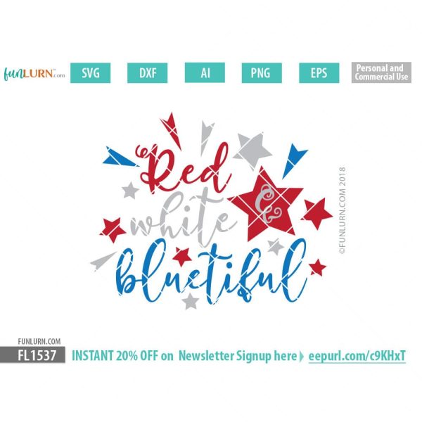 Red white and bluetiful SVG