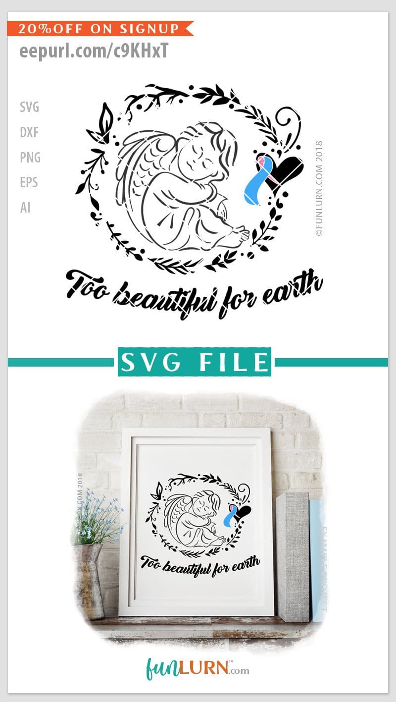 Too beautiful for earth SVG - FunLurn