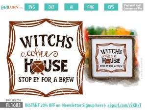 Witch's coffee house, stop by for a brew SVG