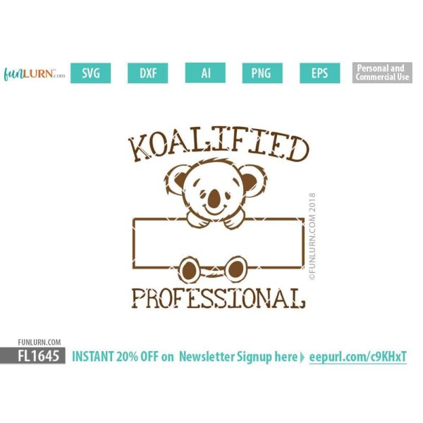 Koalified blank Professional SVG cut file