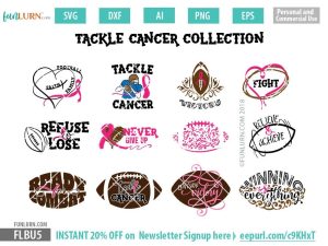 Tackle Cancer Collection SVG Bundle
