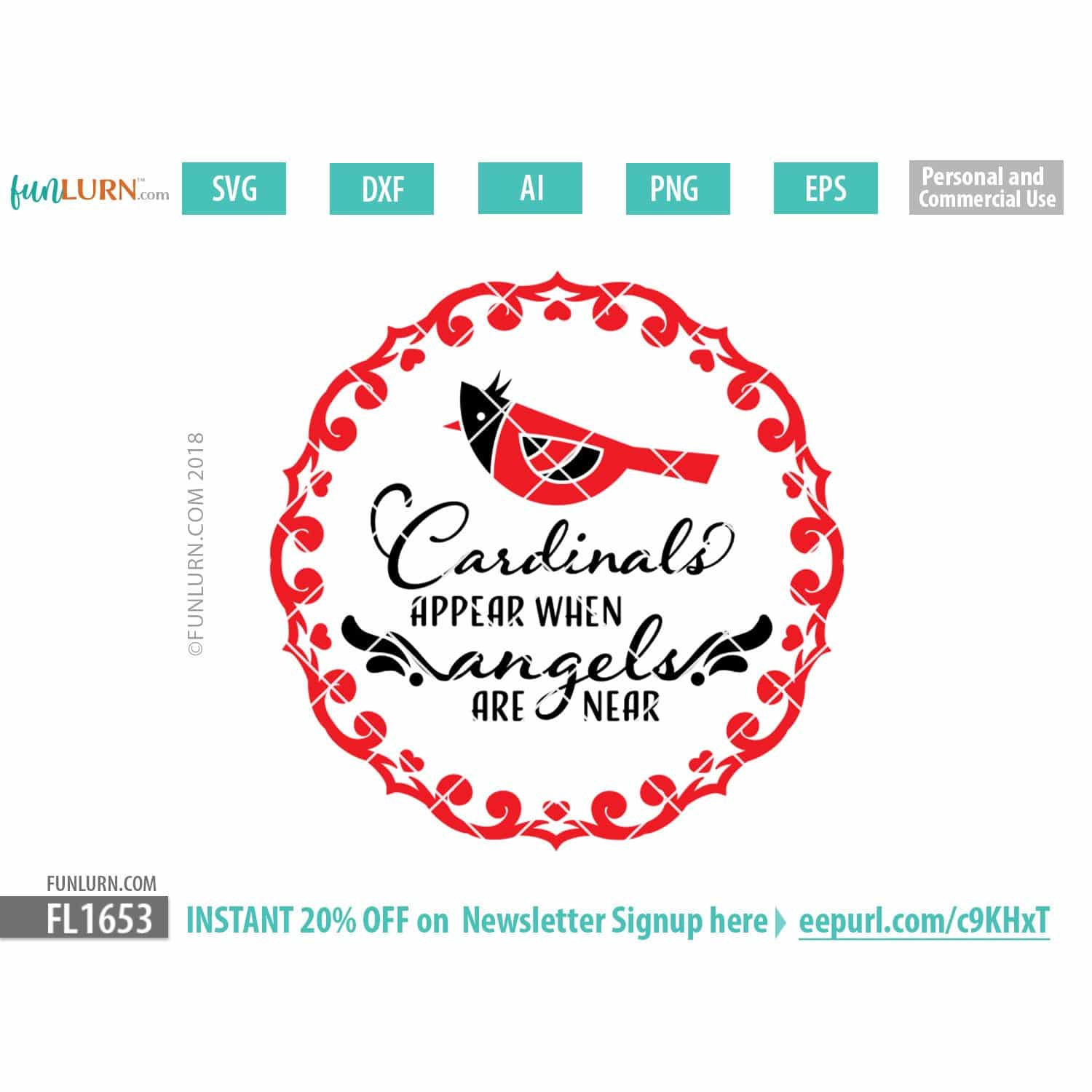 Download Cardinals Appear When Angels Are Near Svg Cut File Funlurn