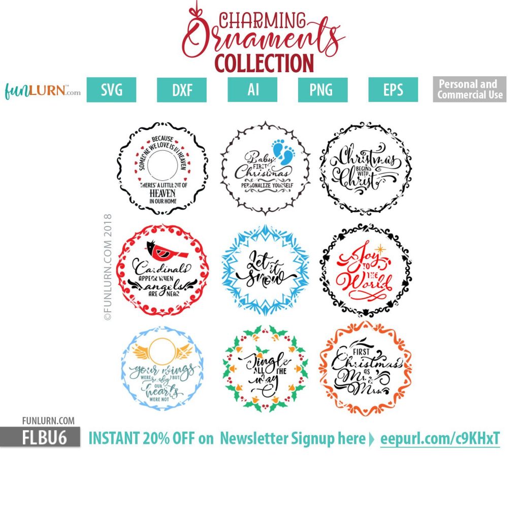 Charming Ornaments Collection SVG Bundle - FunLurn