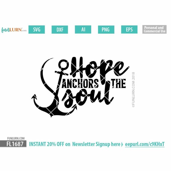 Hope anchors the soul svg