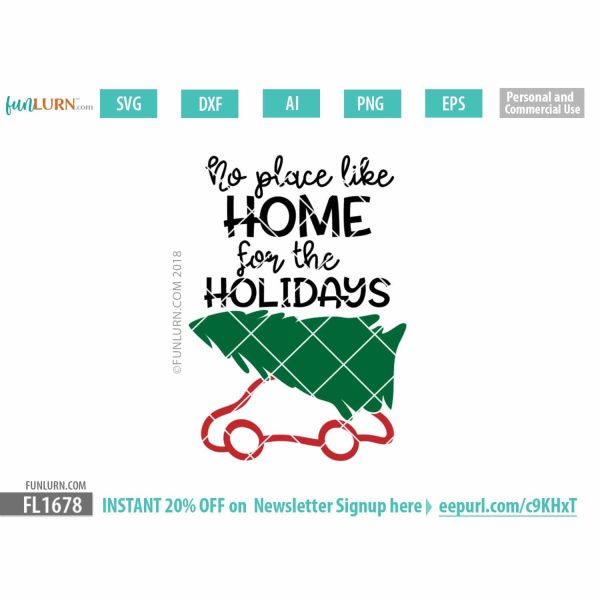 No place like home for the holidays SVG