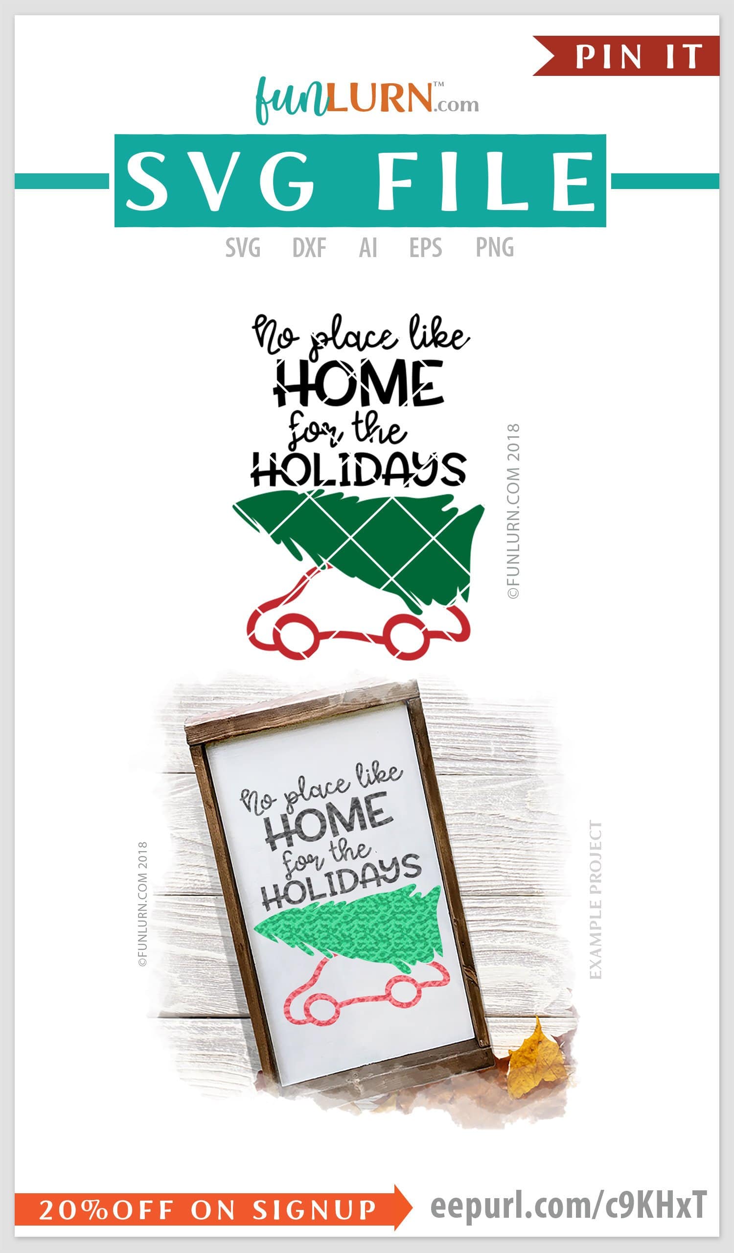 Download No place like home for the holidays SVG - FunLurn