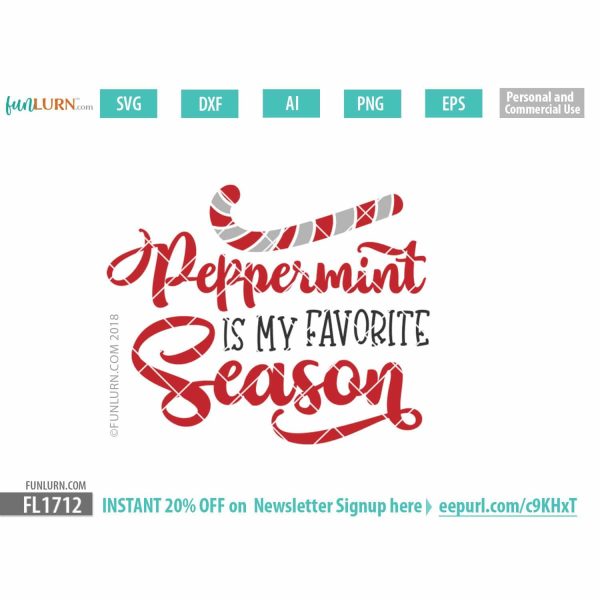 Peppermint is my favorite season SVG