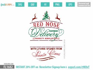 Red Nose express delivery SVG