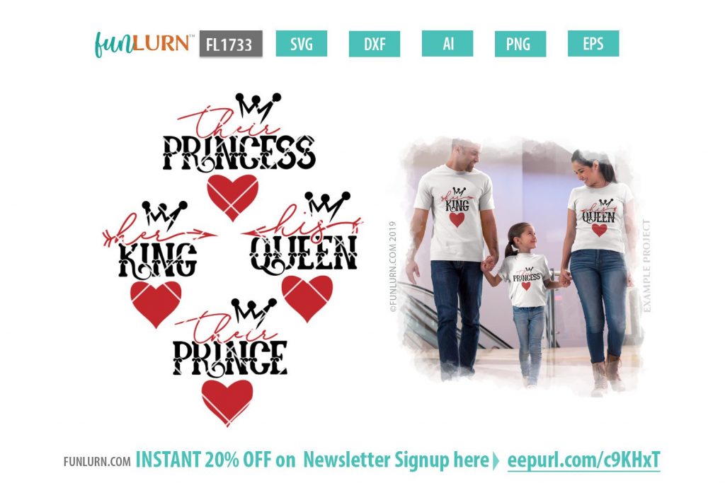 Download Her King SVG, His Queen SVG, Their Prince SVG, Their ...