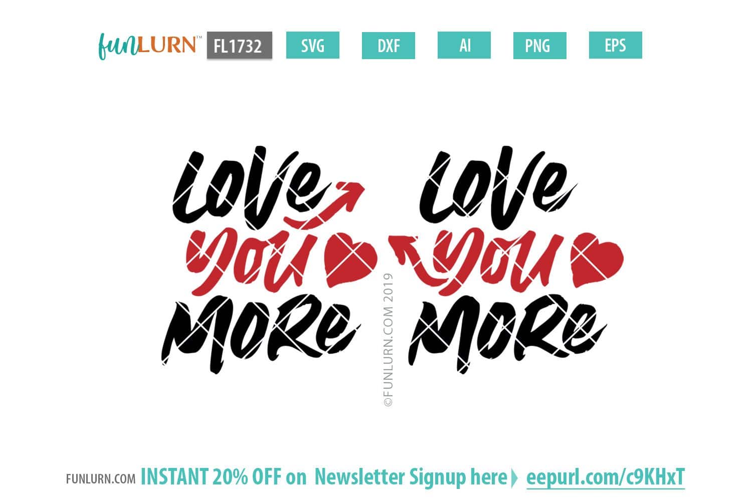 Download Love you more SVG - FunLurn