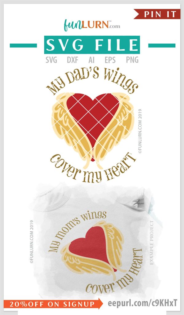My Dad's wings cover my heart