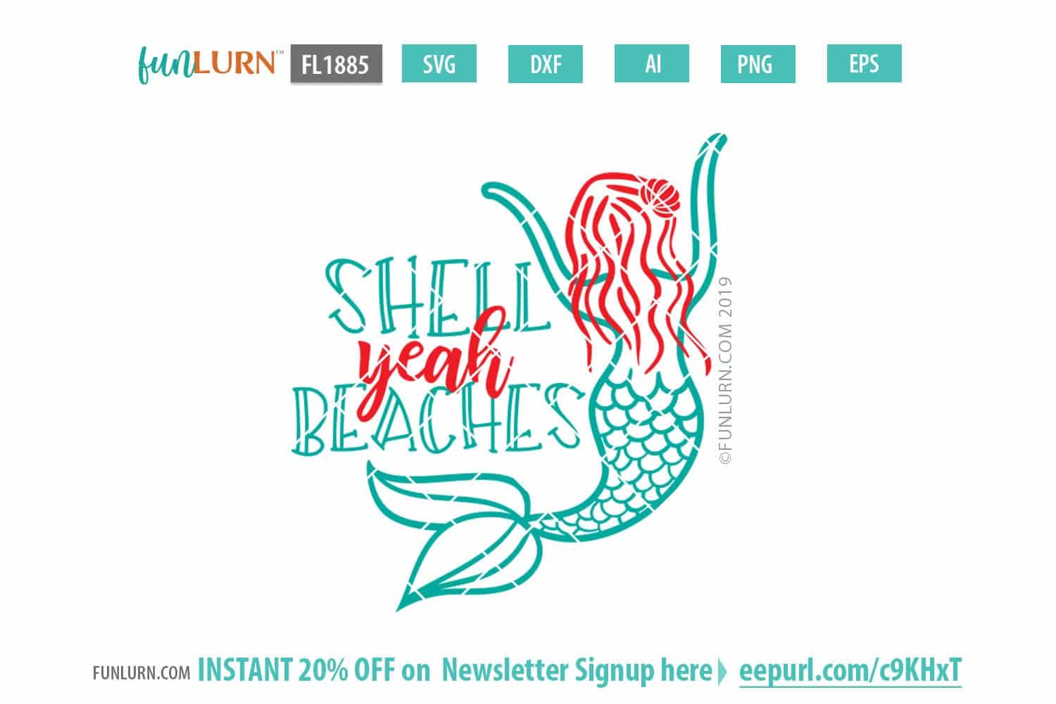 Download Shell Yeah Beaches Svg Mermaid Svg Seashell Quote Svg Summer Shirt Svg Beach Svg Dxf Png Eps And Ai Files For Craft Cutters Funlurn