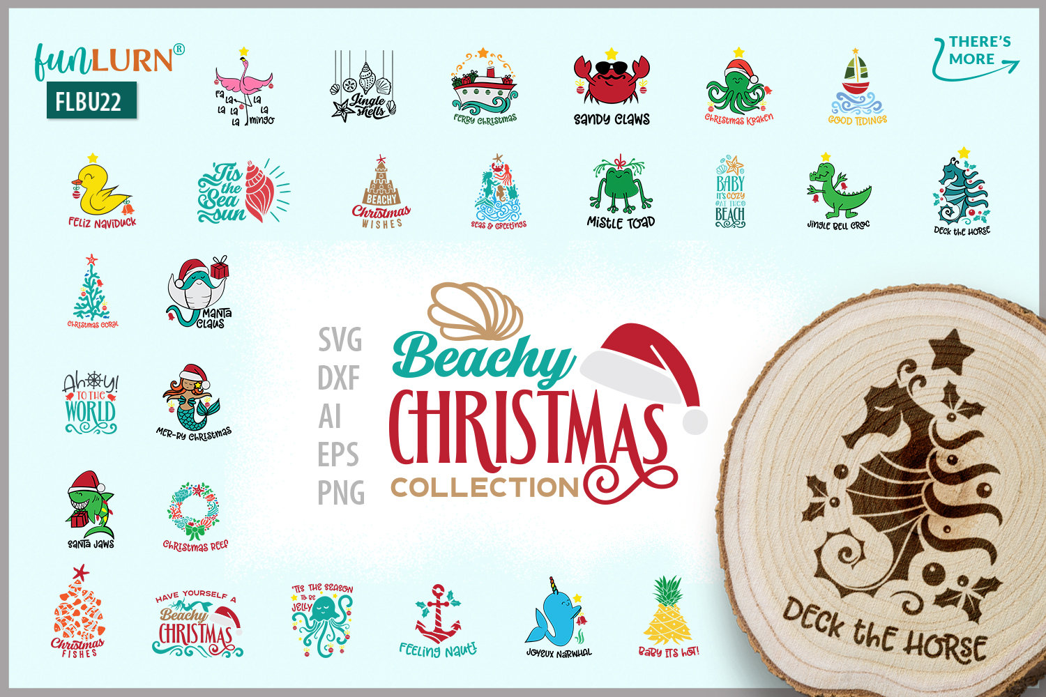 Download Beachy Christmas Svg Collection Svg Cut File Bundle Funlurn Yellowimages Mockups