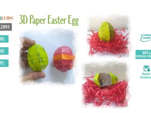 3D Paper Easter Egg SVG