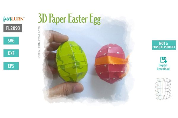 3D Paper Easter Egg SVG