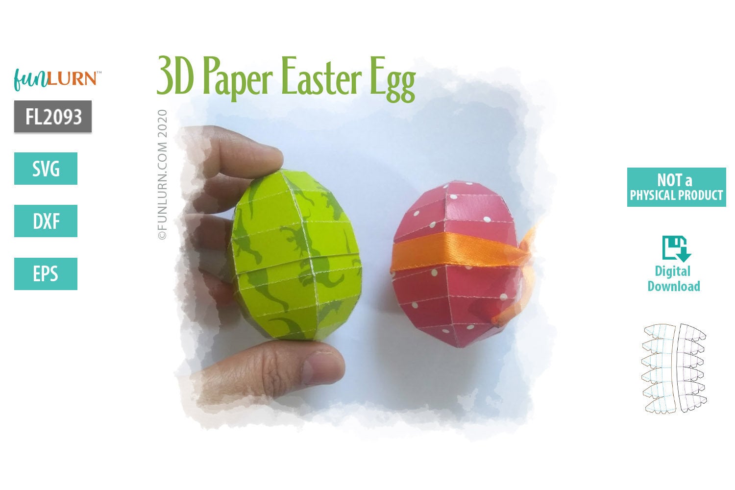 3d Paper Easter Eggs Svg They Can Be Opened Like Plastic Easter Eggs Great For Crafting With Kids Svg Files For Cricut And Silhouette Funlurn