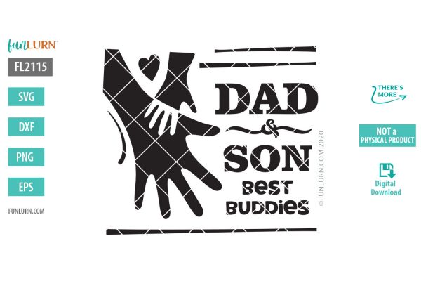 Dad and Son Best Buddies SVG