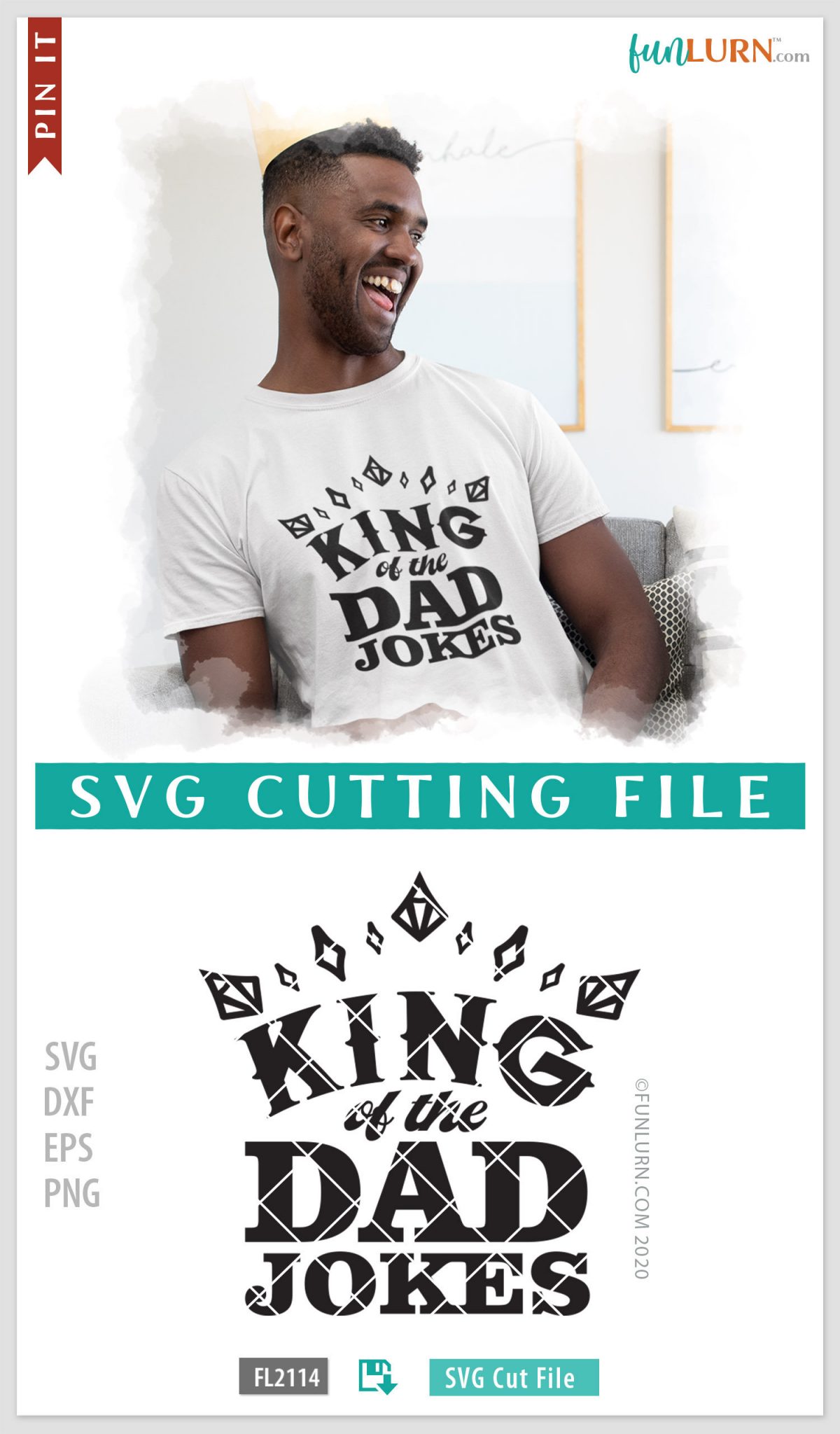 Download King of the Dad jokes SVG - FunLurn