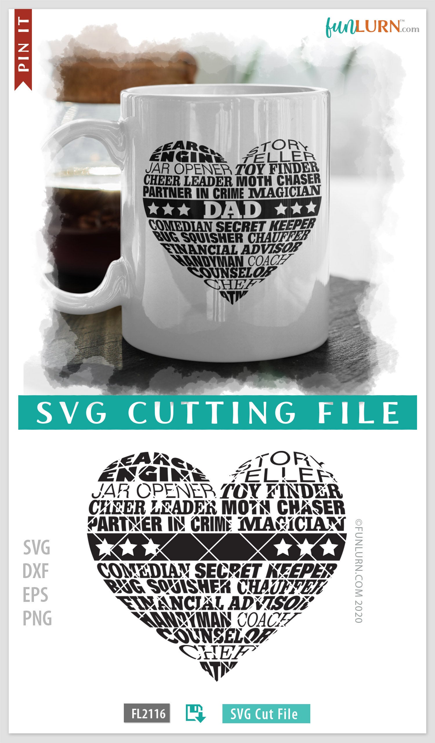 Dad SVG Cut File, Dad Word Art