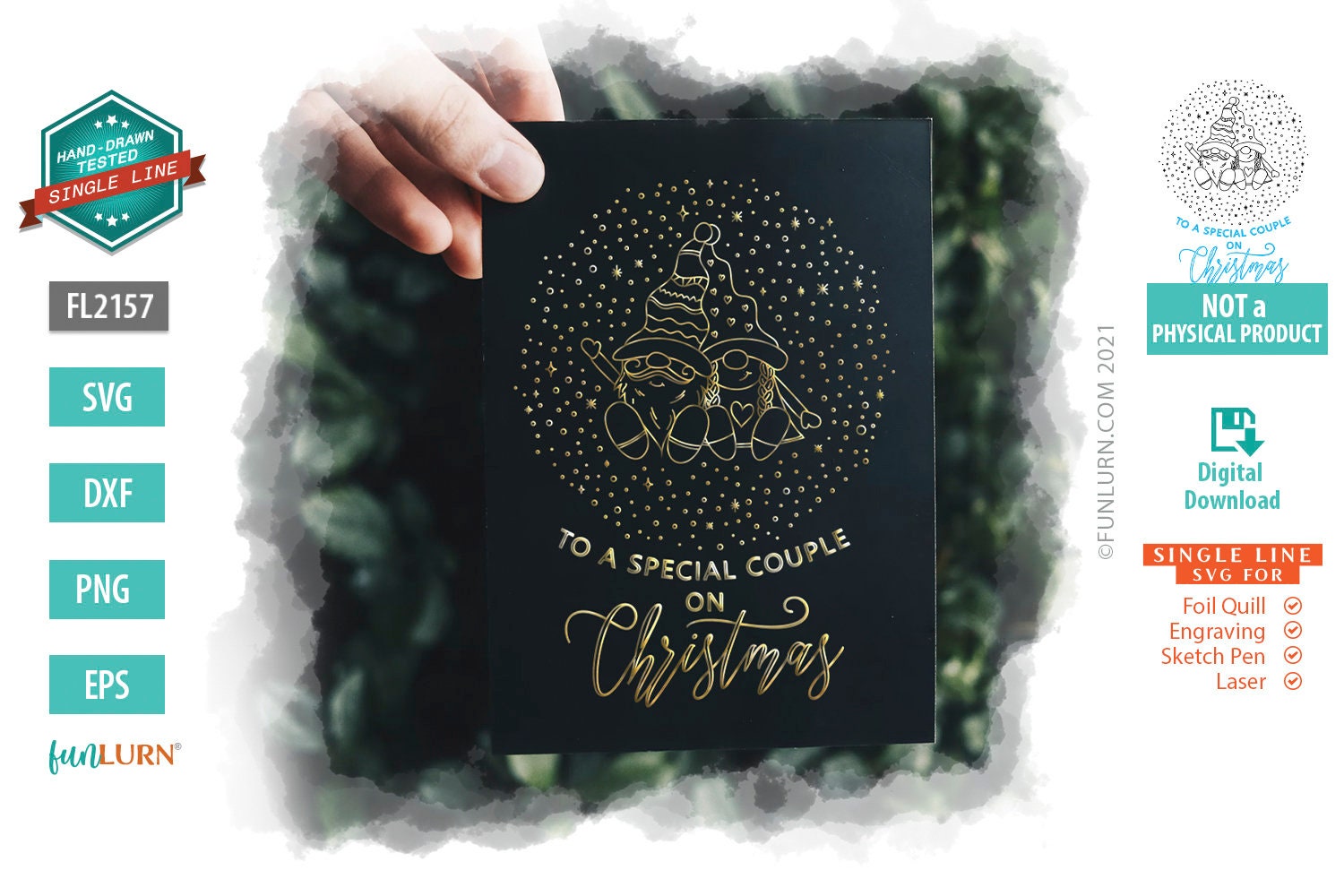 Single Line Christmas for Foil Quill 1 Graphic by Slim Studio · Creative  Fabrica