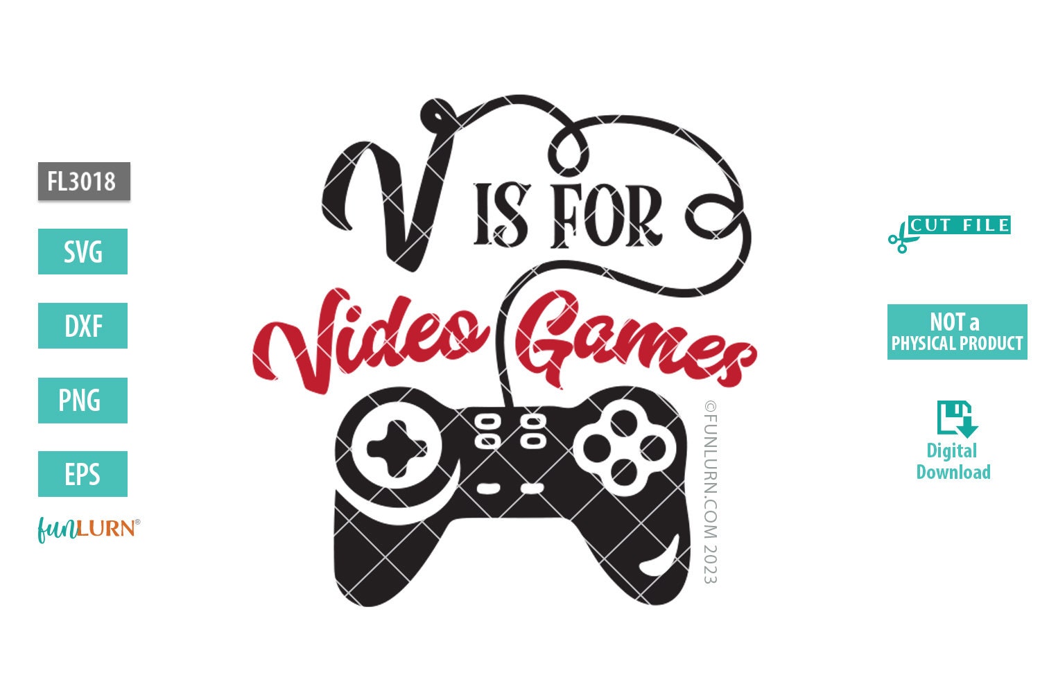 FREE Video Game Funny Boy Valentine SVG File [No Sign Up to Download!]